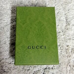 Gucci Green Embossed Damask Presentation Gift Box with Care Booklets 5.75x4in